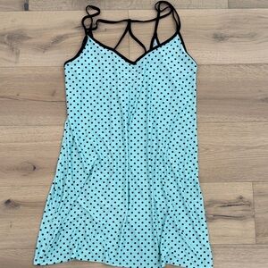 Secret Treasures Women's Large 12-14 Nightgown Sleepwear
Turquoise Black Dots